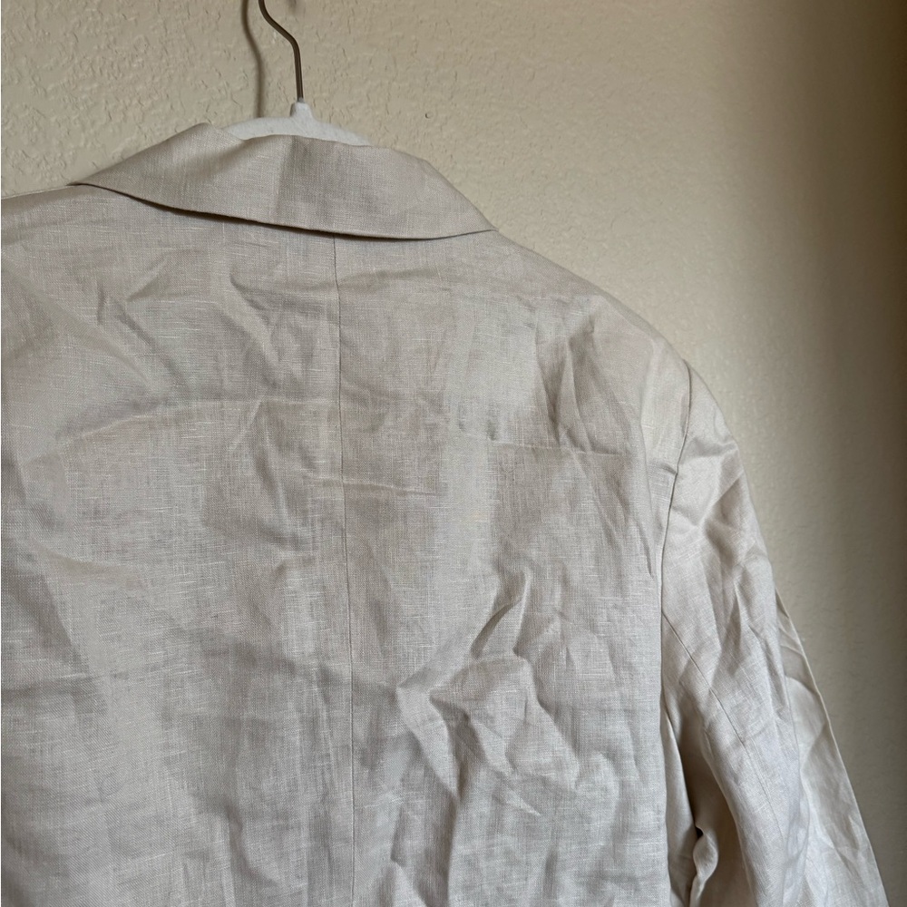 Quince European Linen Blazer Size Large in Tan - Picture 9 of 9